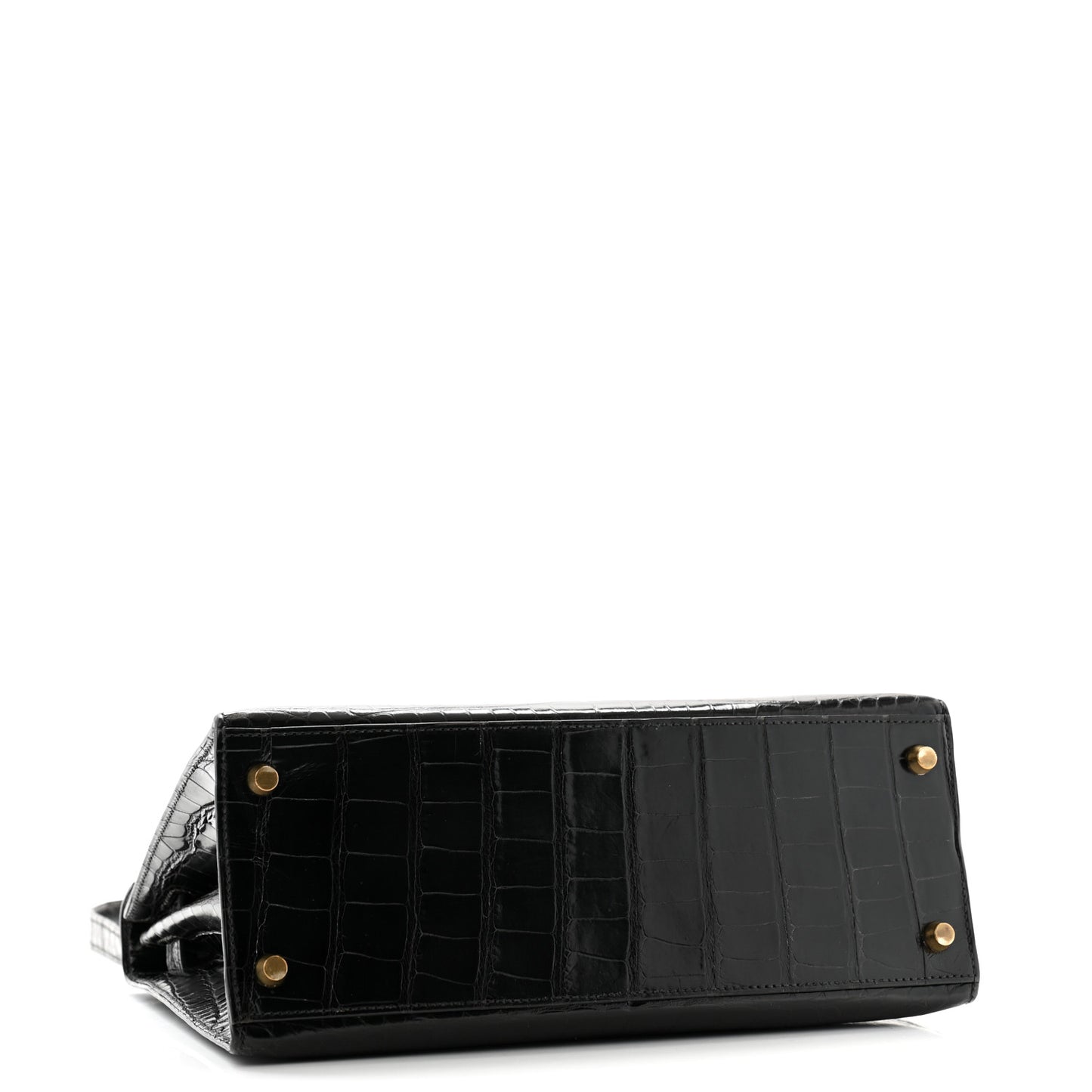 Shiny Alligator Kelly Sellier 28 Black