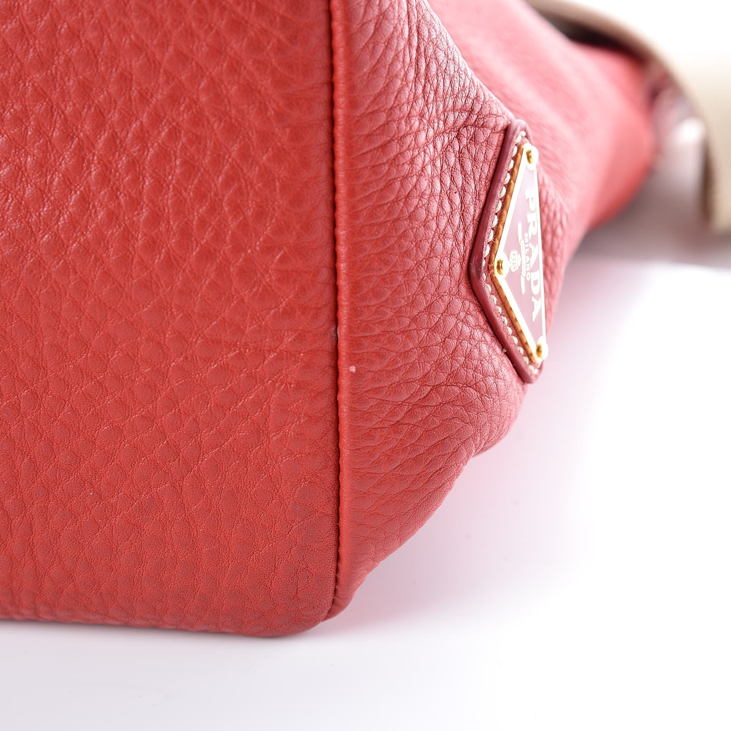 Prada Vitello Daino Shoulder Bag Fuoco 14 of 14