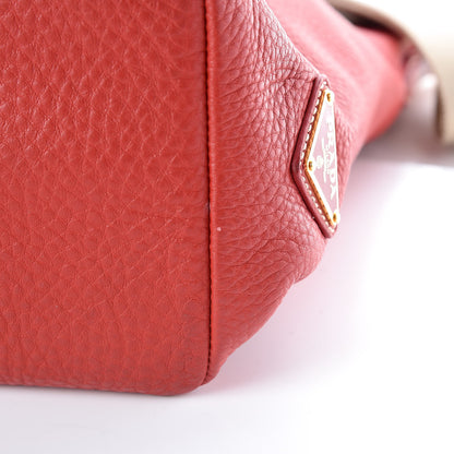 Prada Vitello Daino Shoulder Bag Fuoco 14 of 14