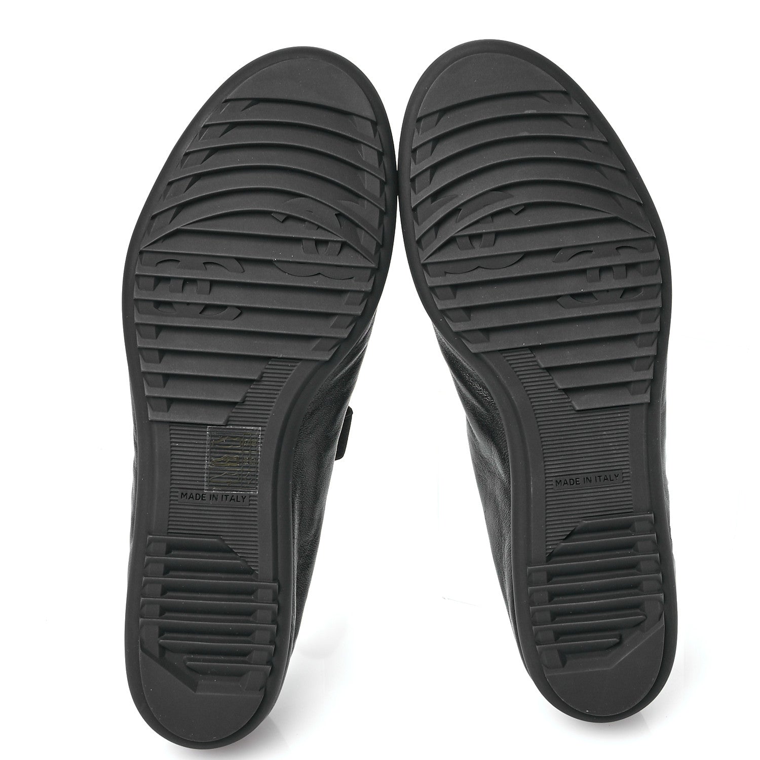 Chanel Lambskin Cap Toe CC Mary Jane Flats 40 Black 5 of 9