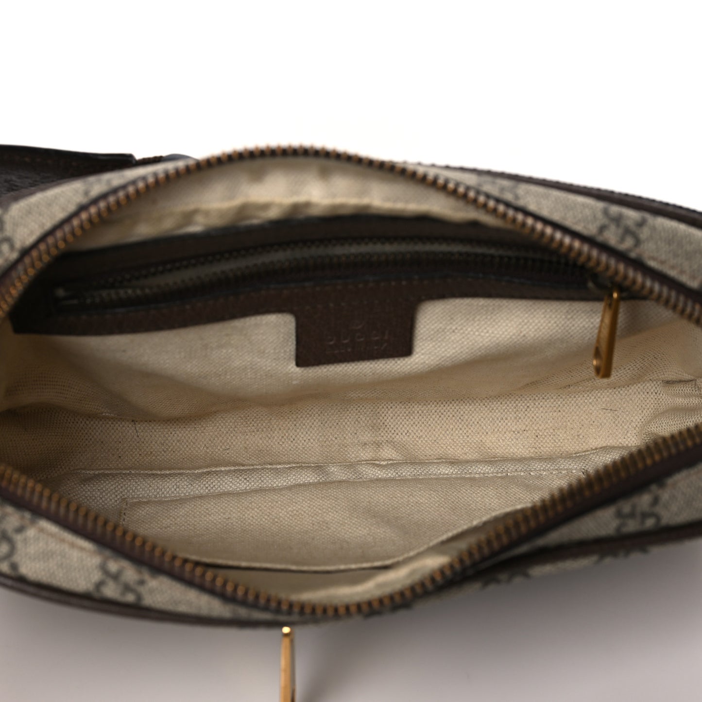 Soft GG Supreme Monogram Medium Ophidia Belt Bag Dark Brown