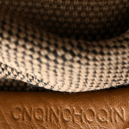 Burberry Grainy Calfskin Canvas Mega Check Medium Ashby Tassel Hobo Saddle Brown 8 of 12