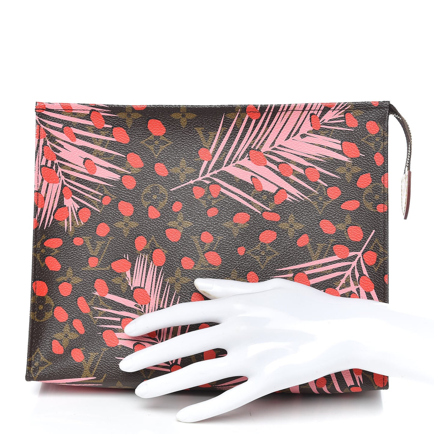 Monogram Jungle Dots Toiletry Pouch 26 Sugar Pink Poppy