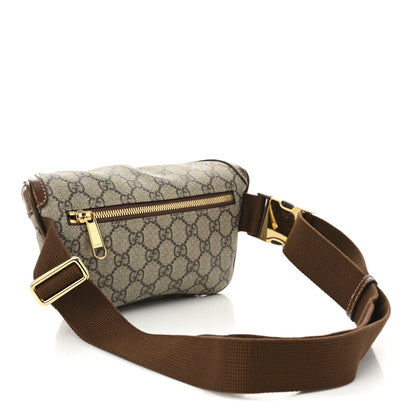 Gucci GG Supreme Monogram Textured Calfskin Retro Interlocking G Belt Bag Beige Ebony Brown Sugar 3 of 10