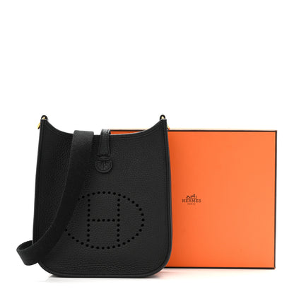 Hermes Taurillon Clemence Evelyne TPM Black 11 of 11