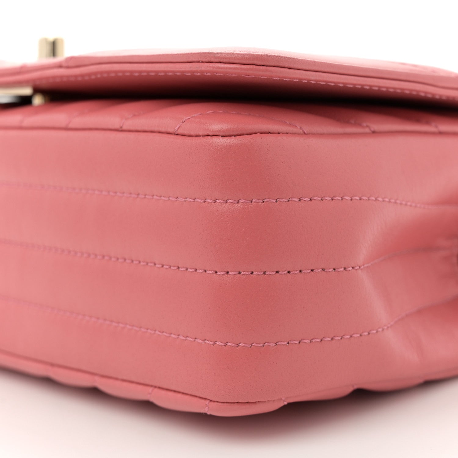 Chanel Calfskin Chevron Quilted Mini Statement Flap Pink 10 of 10
