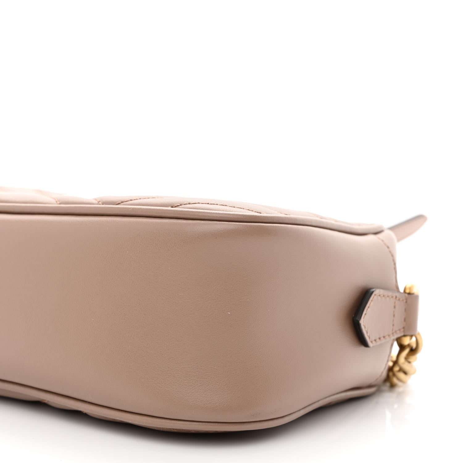 Gucci Calfskin Matelasse Small GG Marmont Chain Shoulder Bag Porcelain Rose 10 of 12
