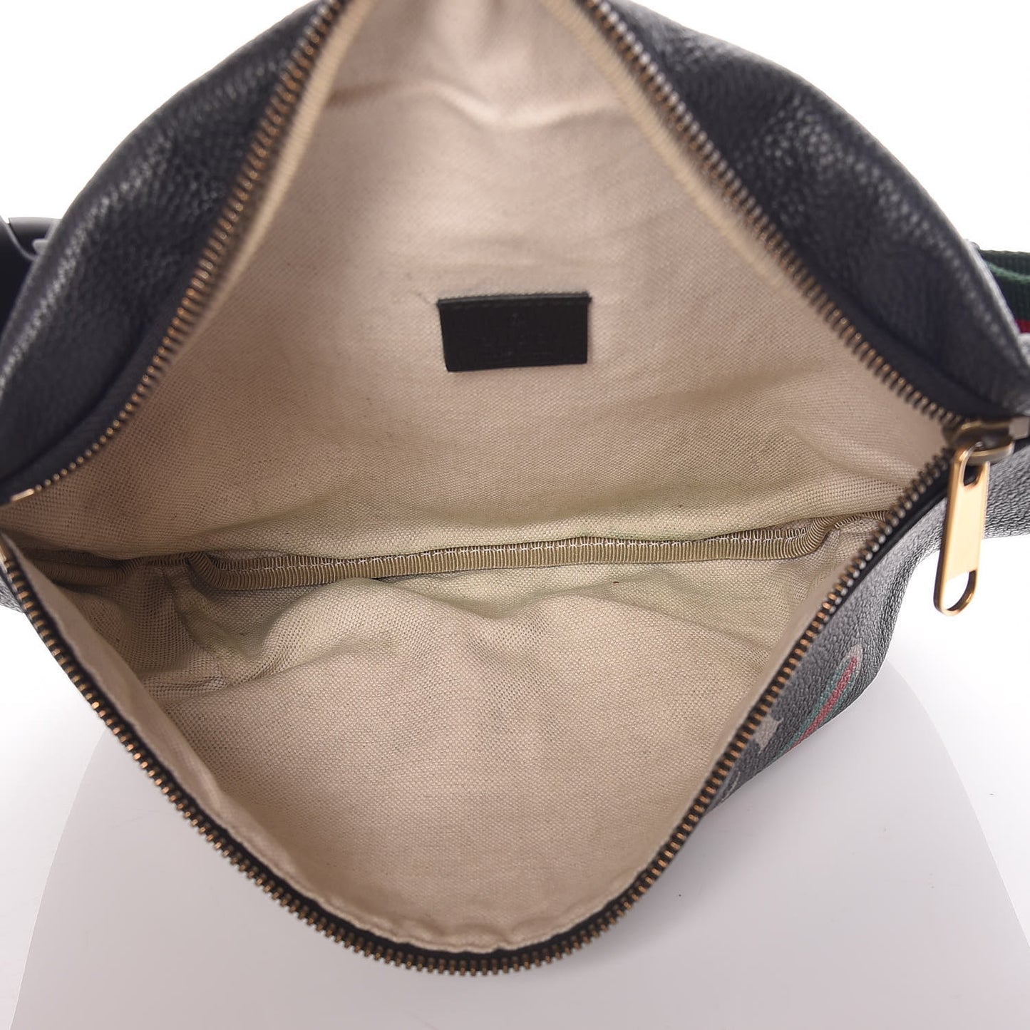 Grained Calfskin Logo Belt Bag Black