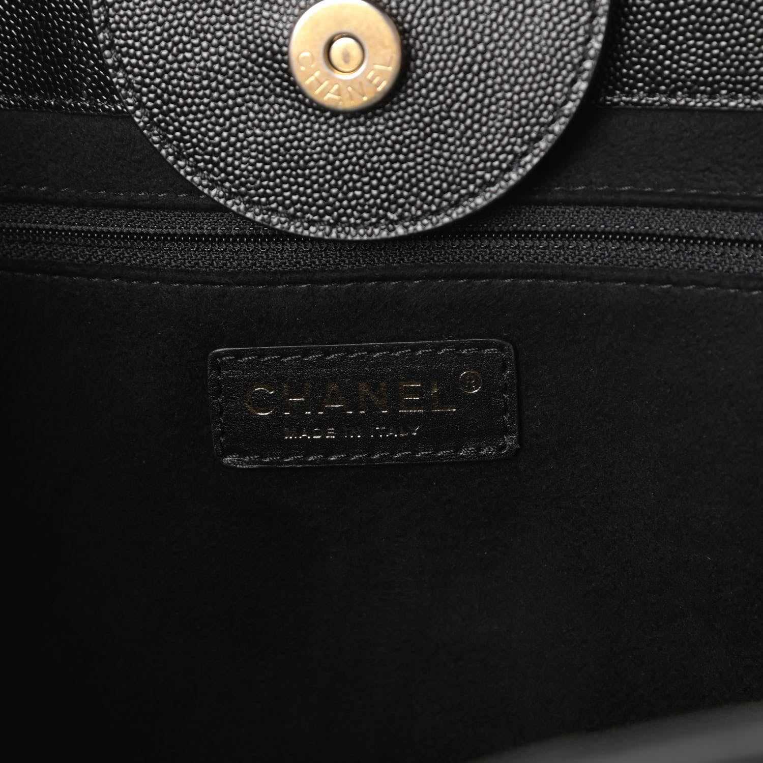 Chanel Caviar Medium Studded Deauville Tote Black 6 of 9