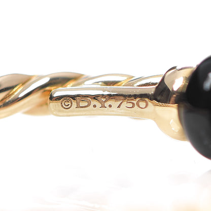David Yurman 18K Yellow Gold Black Onyx Rio Rondelle Ring 52 6 4 of 4