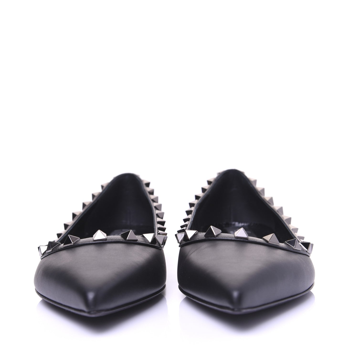 Nappa Rockstud Ballerina Flats 37 Black