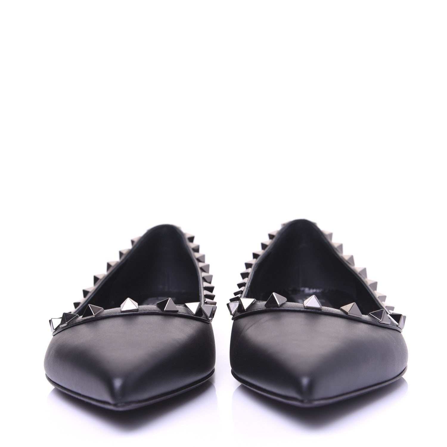 Valentino Garavani Nappa Rockstud Ballerina Flats 37 Black 2 of 13