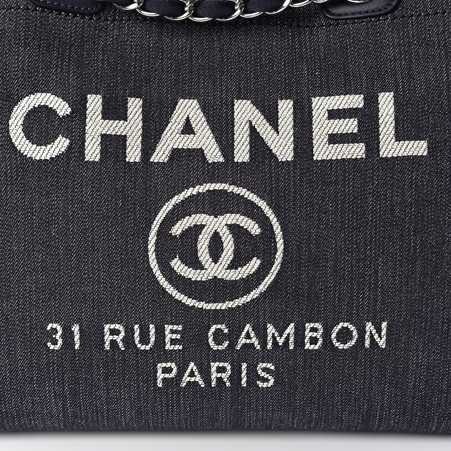 Denim Large Deauville Tote Dark Blue