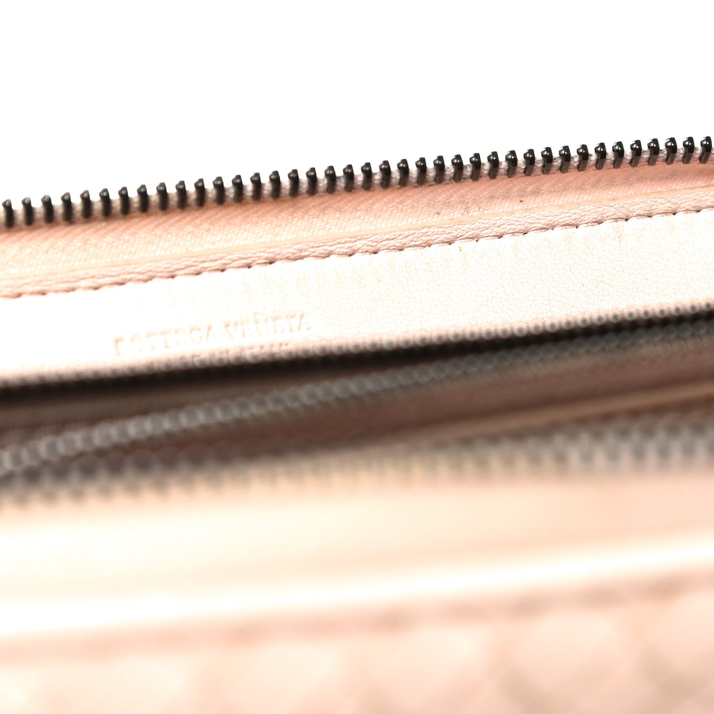 Nappa Intrecciato Zip Around Wallet Petale