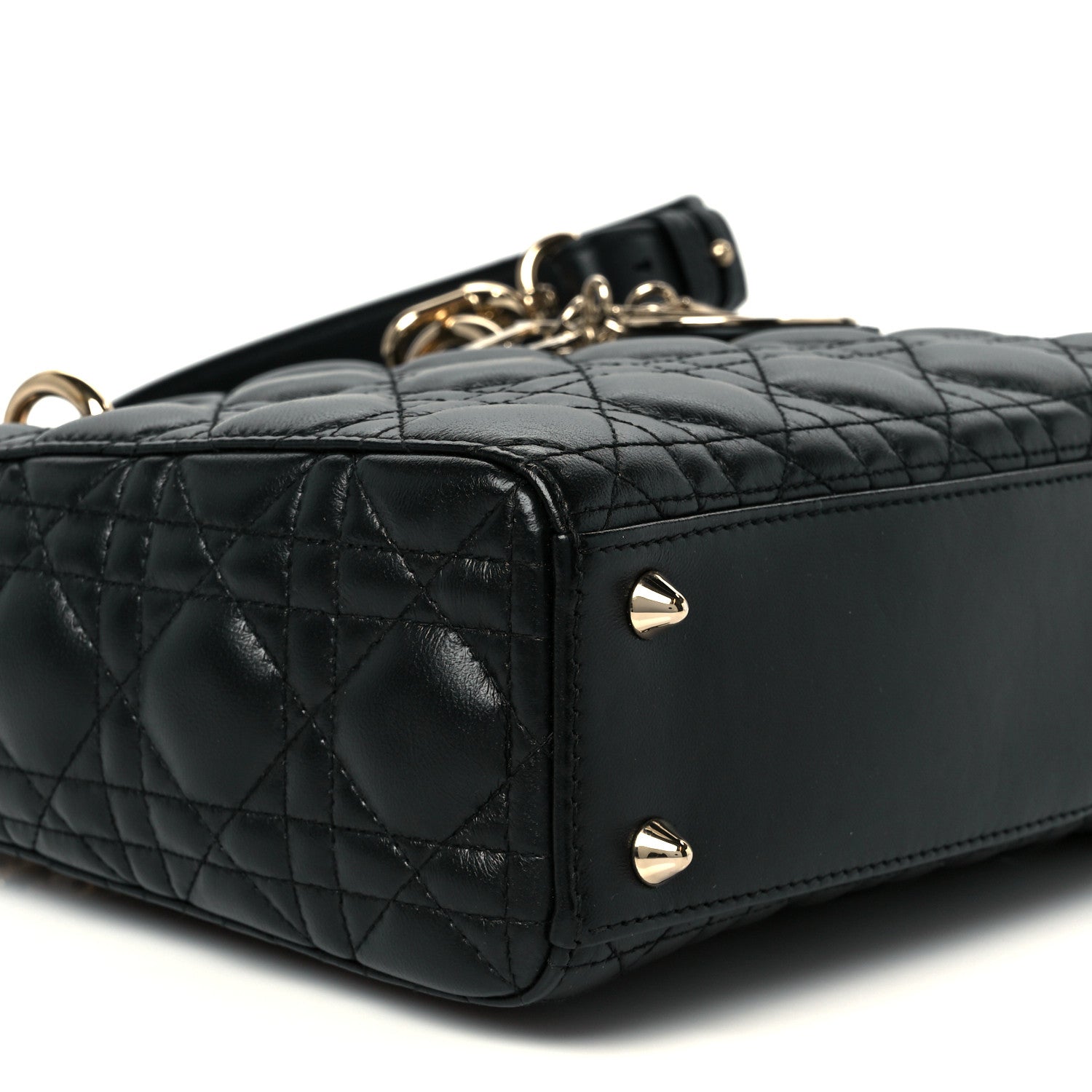 Christian Dior Lambskin Cannage Small My ABCDior Lady Dior Black 9 of 10