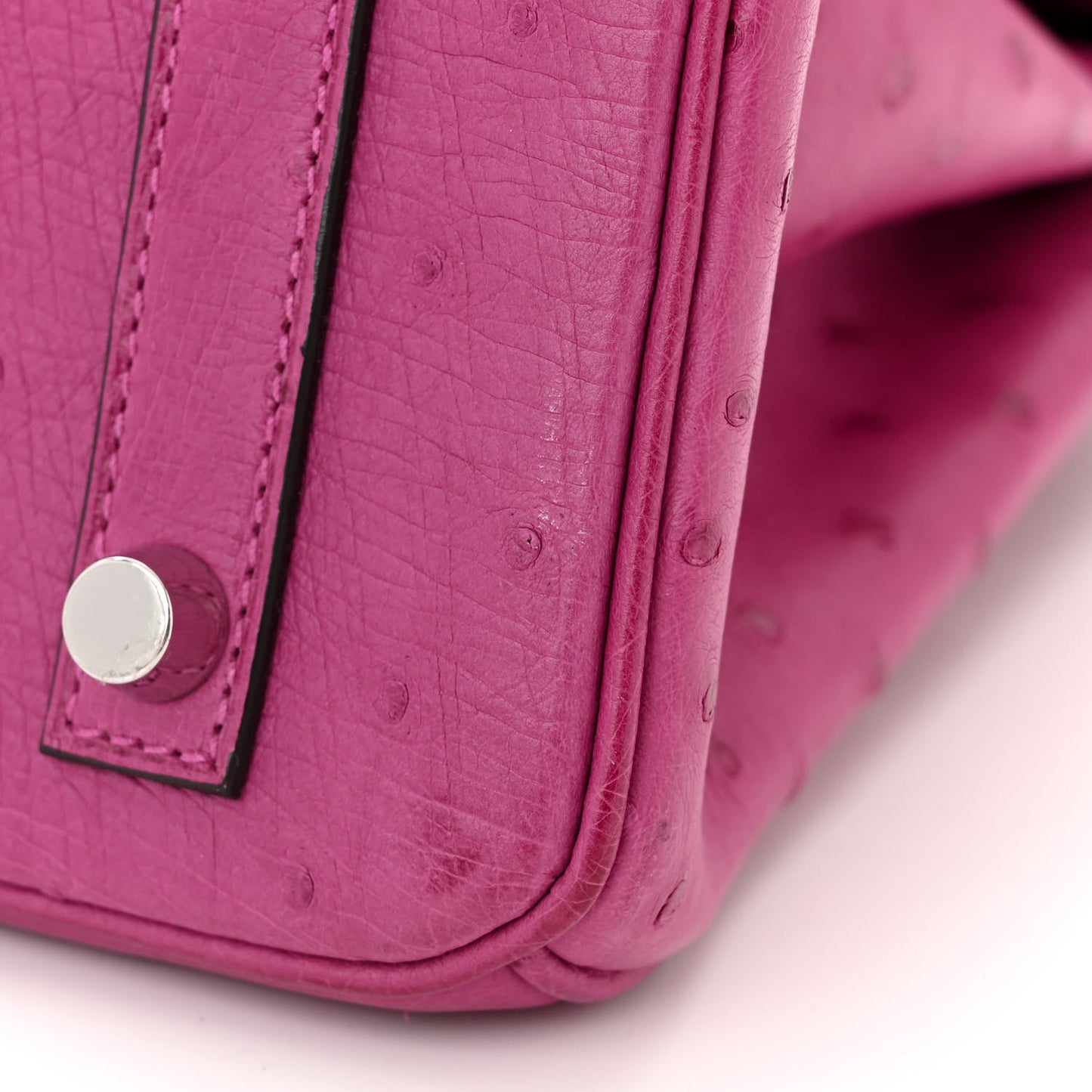 Ostrich Birkin 30 Rose Pourpre