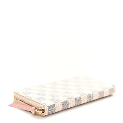 Louis Vuitton Damier Azur Clemence Wallet Rose Ballerine 4 of 8