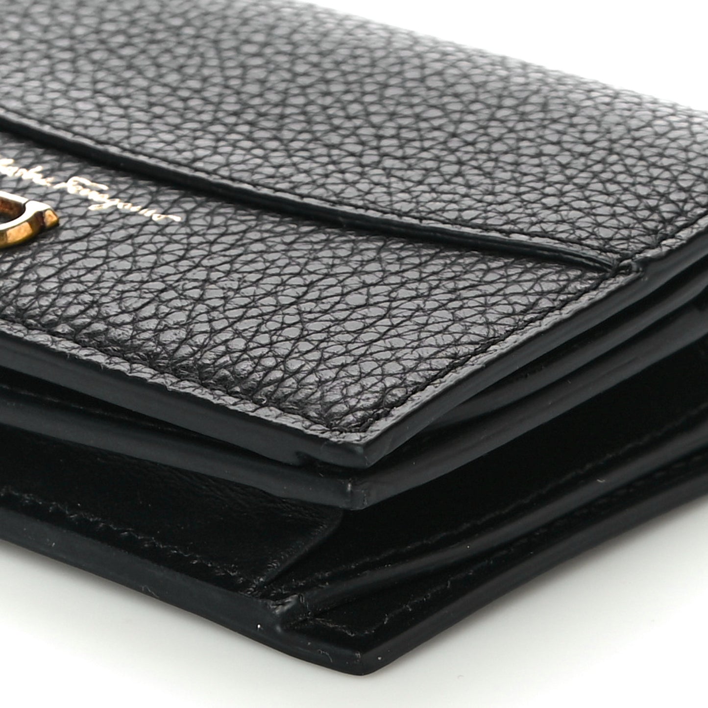 Grained Calfskin Gancini Wallet Black
