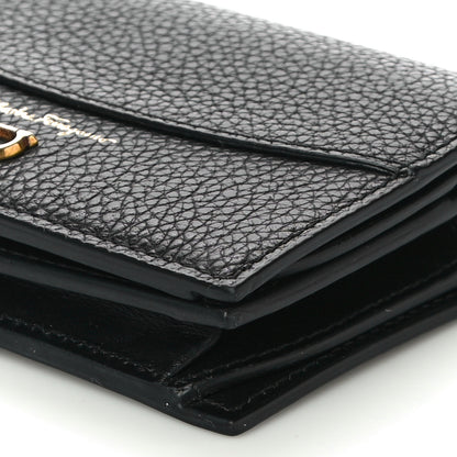 Salvatore Ferragamo Grained Calfskin Gancini Wallet Black 10 of 10