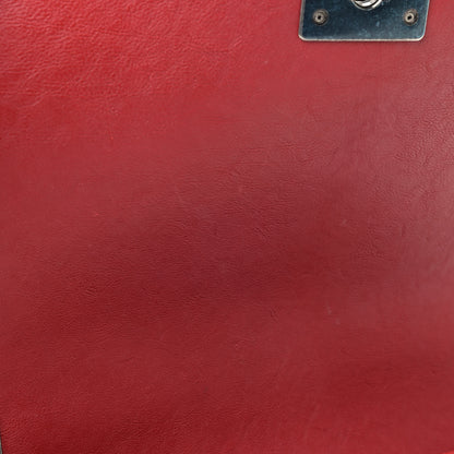 Chanel Calfskin Quilted New Medium Boy Top Handle Flap Red 14 of 14