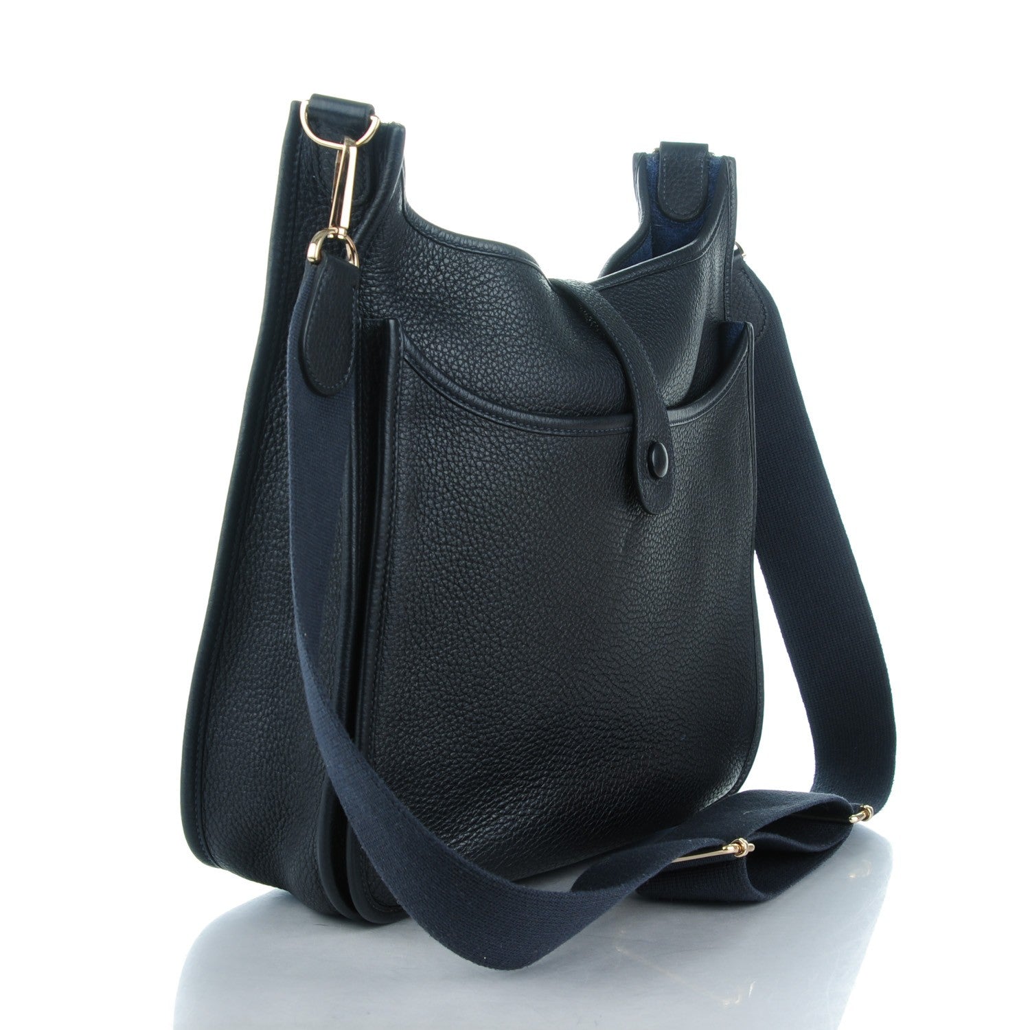 Hermes Taurillon Clemence Evelyne GM Bleu Abysse 3 of 7