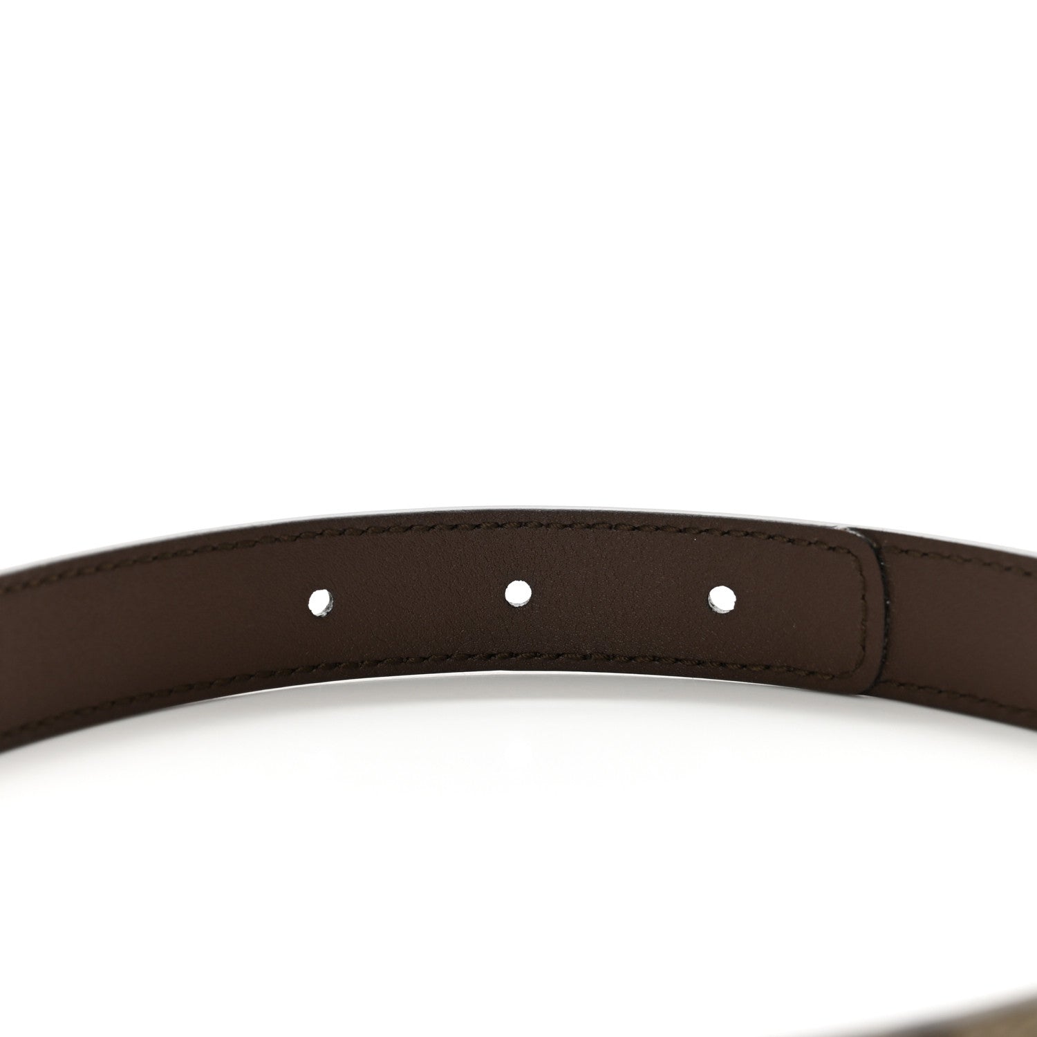 Gucci GG Supreme Monogram Matte Plutone Calfskin Double G 20mm Belt 85 34 Beige Ebony New Acero 5 of 8