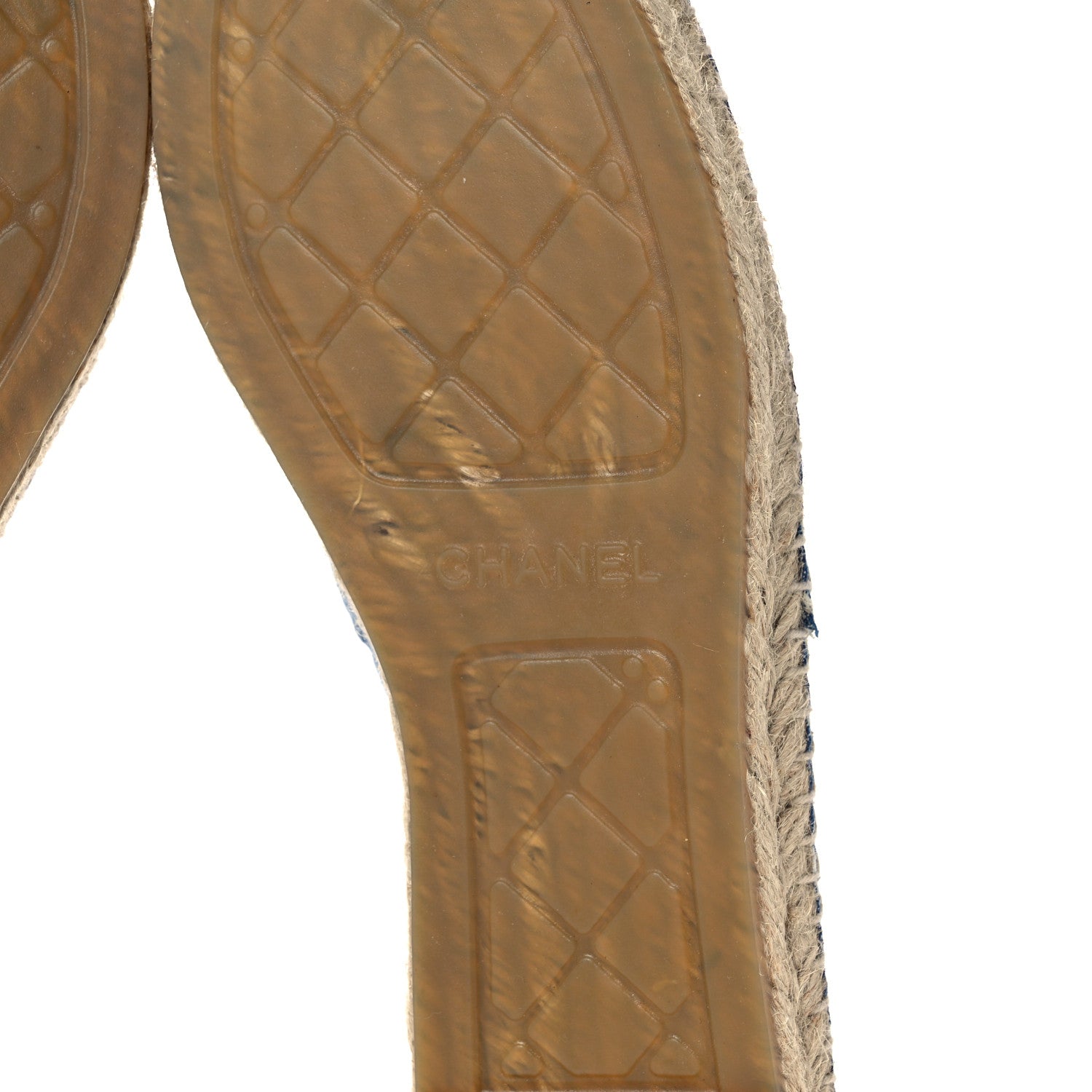 Chanel Canvas Striped Patent CC Espadrilles 41 Navy Black 6 of 12