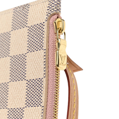 Louis Vuitton Damier Azur Neverfull MM GM Pochette Rose Ballerine 9 of 9