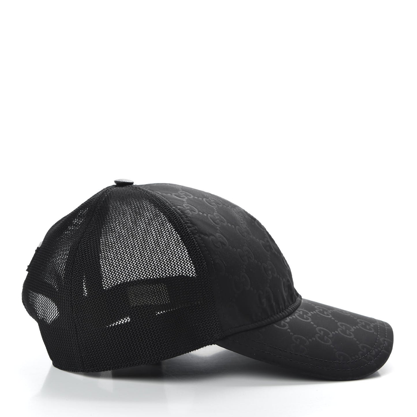 Nylon Monogram Baseball Hat XL Black