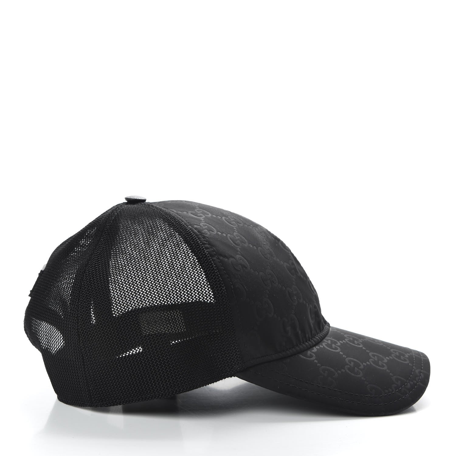 Gucci Nylon Monogram Baseball Hat XL Black 5 of 8
