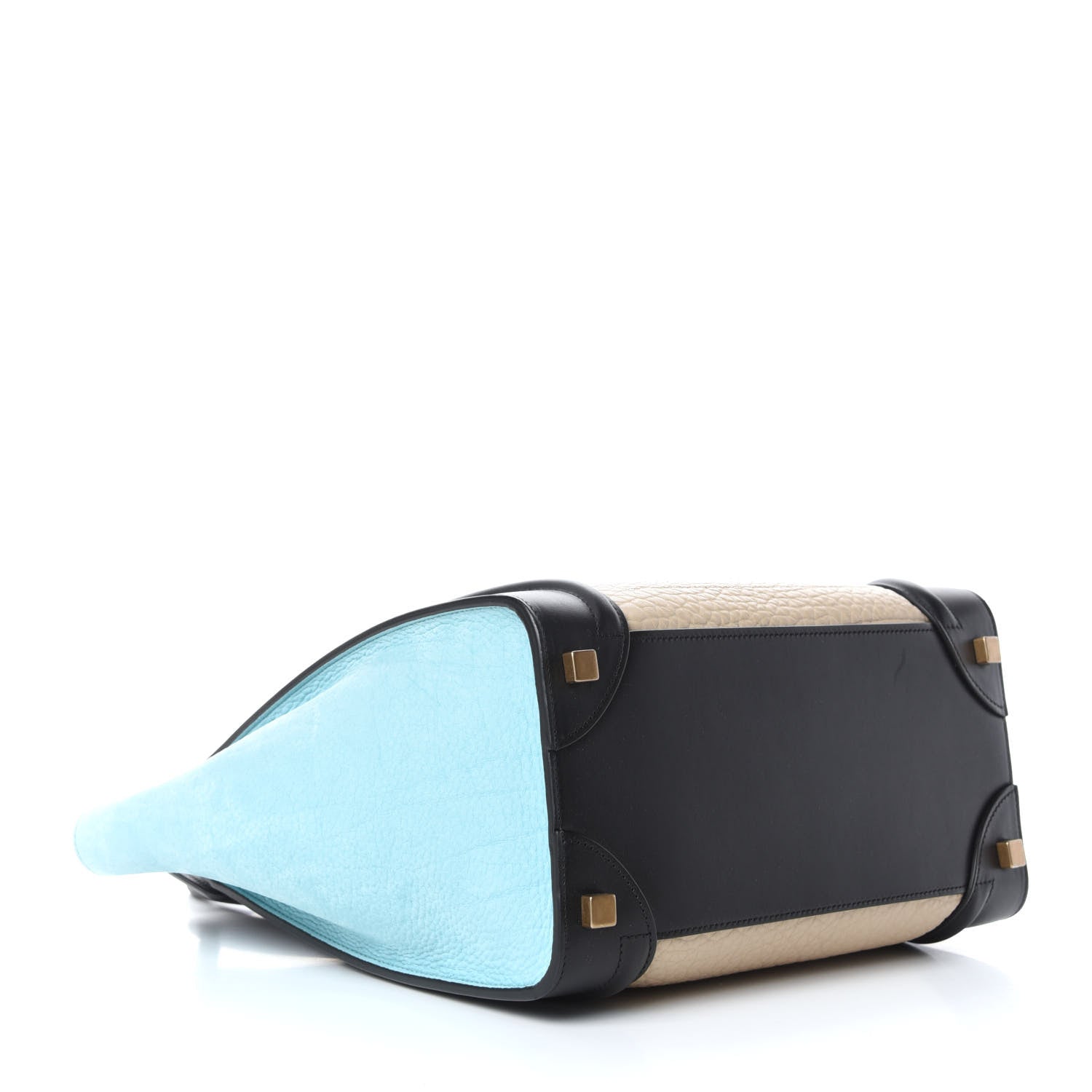 Celine Bullhide Drummed Calfskin Micro Tri-Color Luggage Antarctic 4 of 9