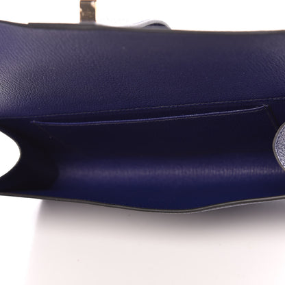 Hermes Chevre Mysore Medor 23 Clutch Bleu Encre 5 of 9