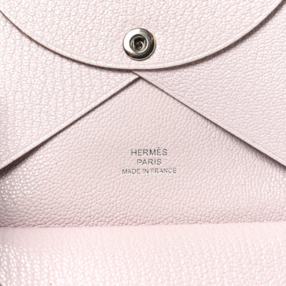 Hermes Chevre Mysore Calvi Duo Card Case Mauve Pale 6 of 8