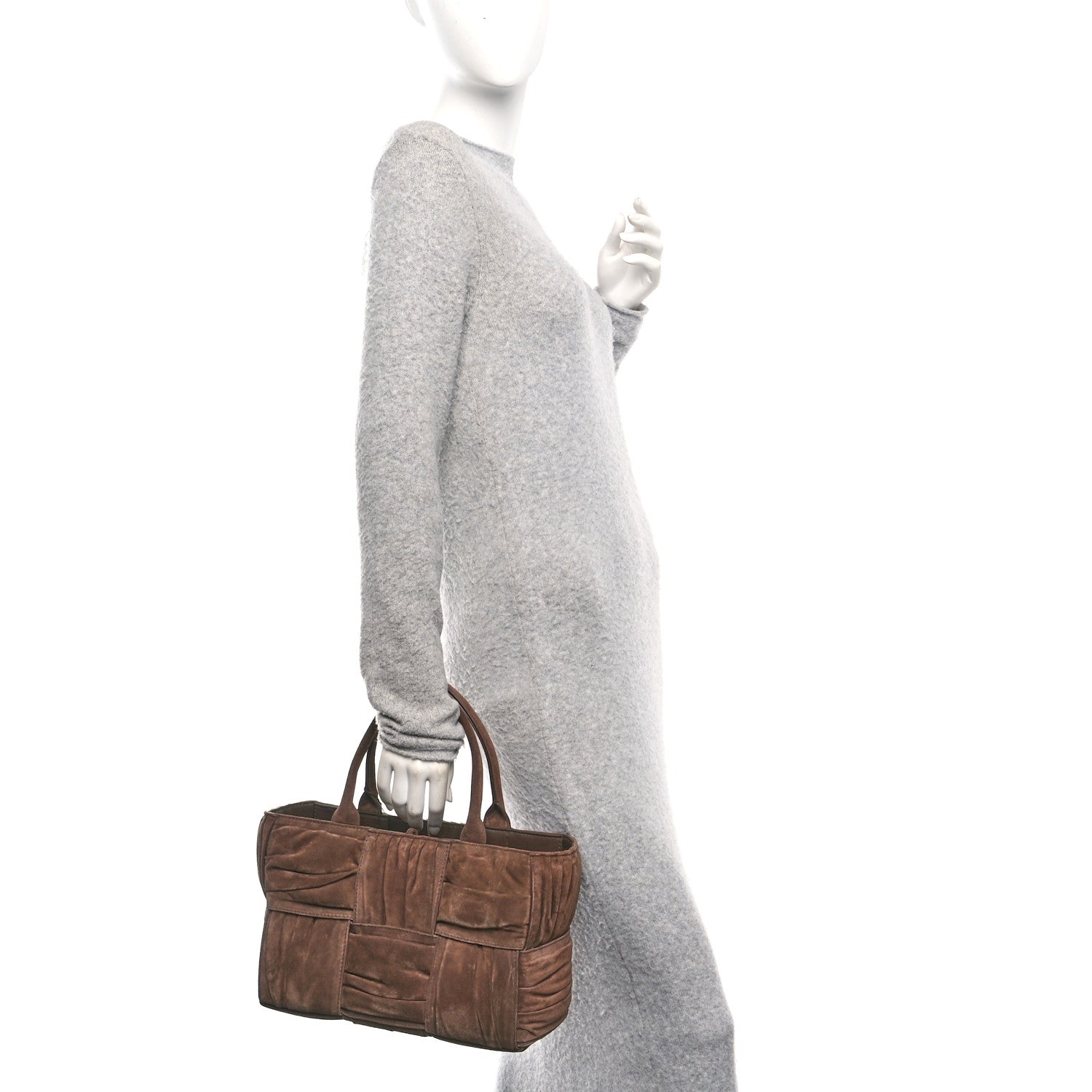 Bottega Veneta Suede Foulard Intrecciato Small Arco Tote Brownie 2 of 11
