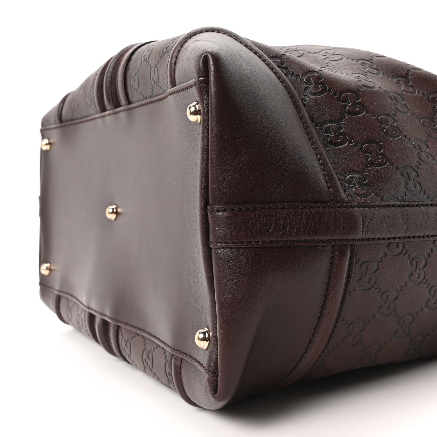 Guccissima Large Treasure Boston Dark Brown