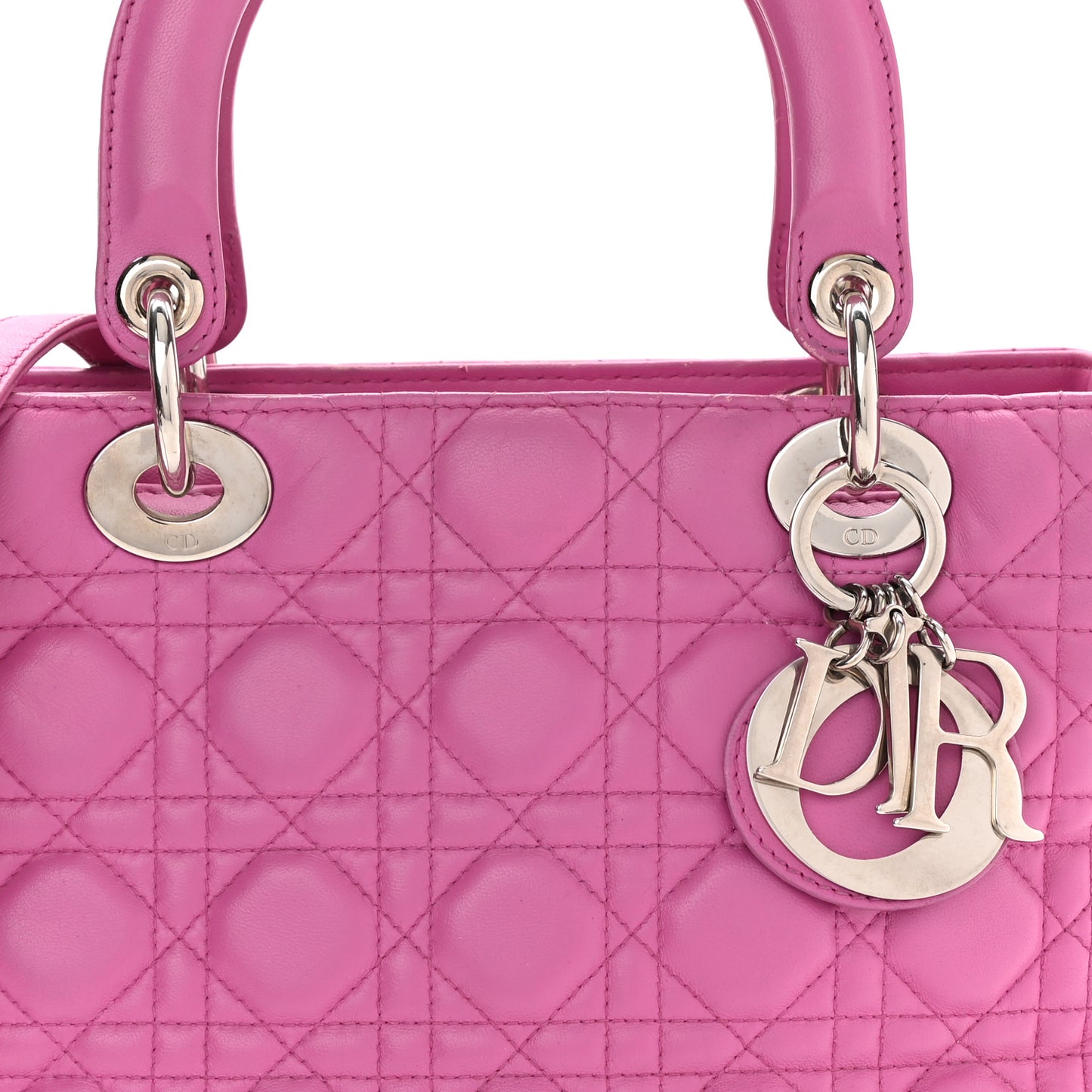 Lambskin Cannage Medium Lady Dior Pink