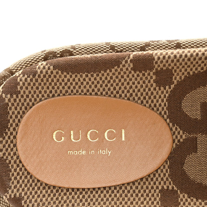 Gucci Monogram Maxi GG Angelina Platform 55mm Slide Sandals 39 Camel Ebony 8 of 10