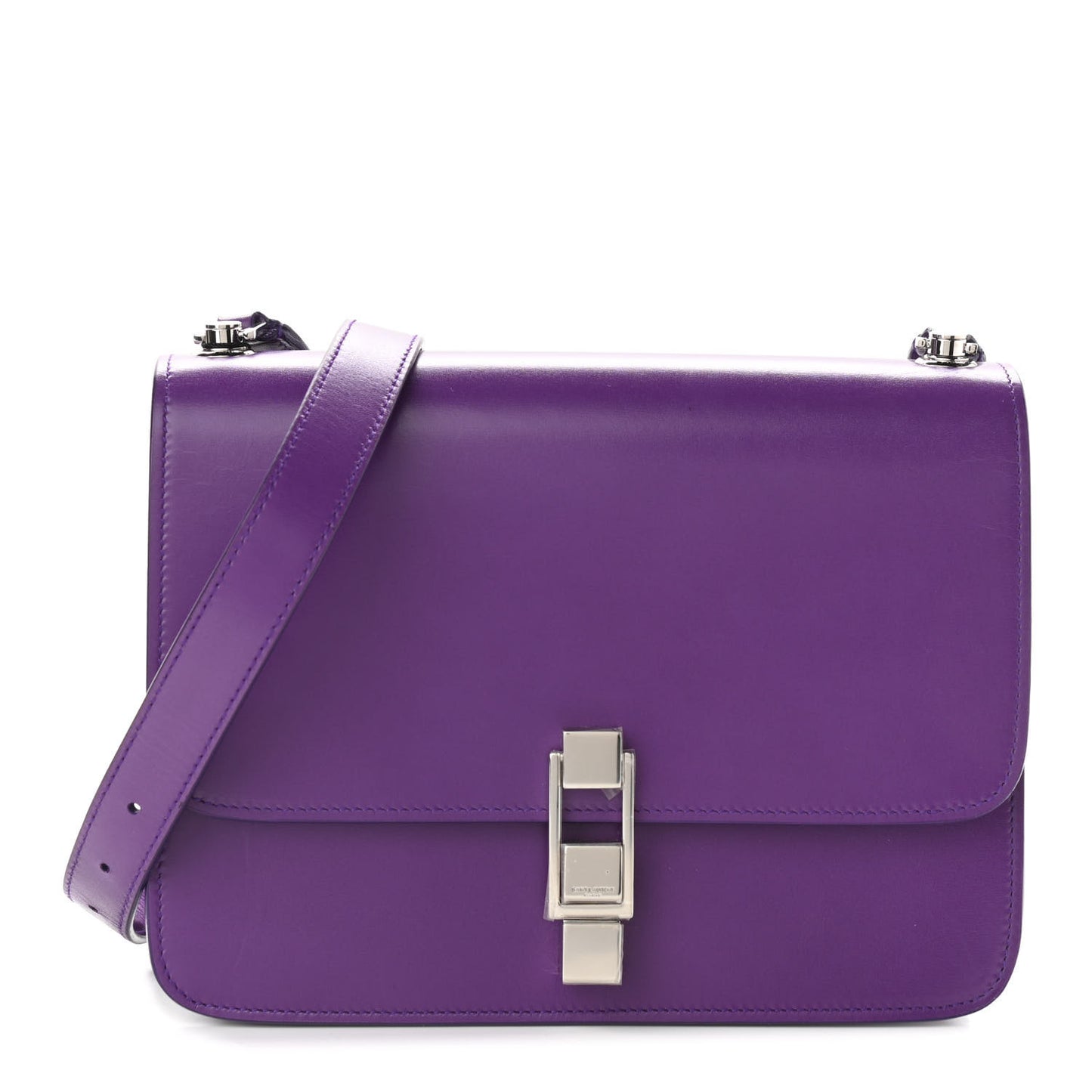 Smooth Calfskin Carre Satchel Purple