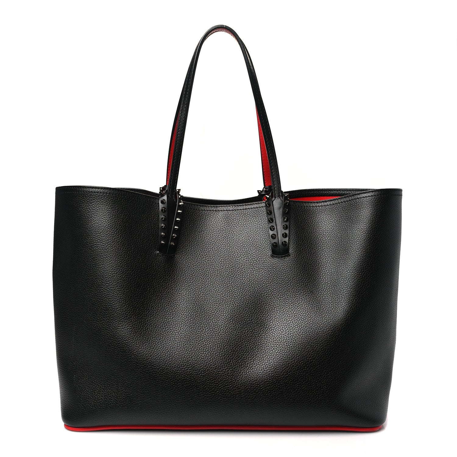 Christian Louboutin Calfskin Spikes East West Cabata Tote Black 1 of 11