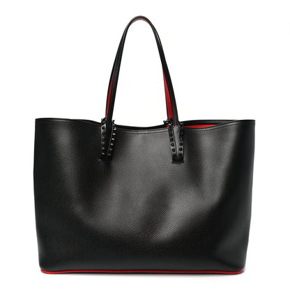 Christian Louboutin Calfskin Spikes East West Cabata Tote Black 1 of 11