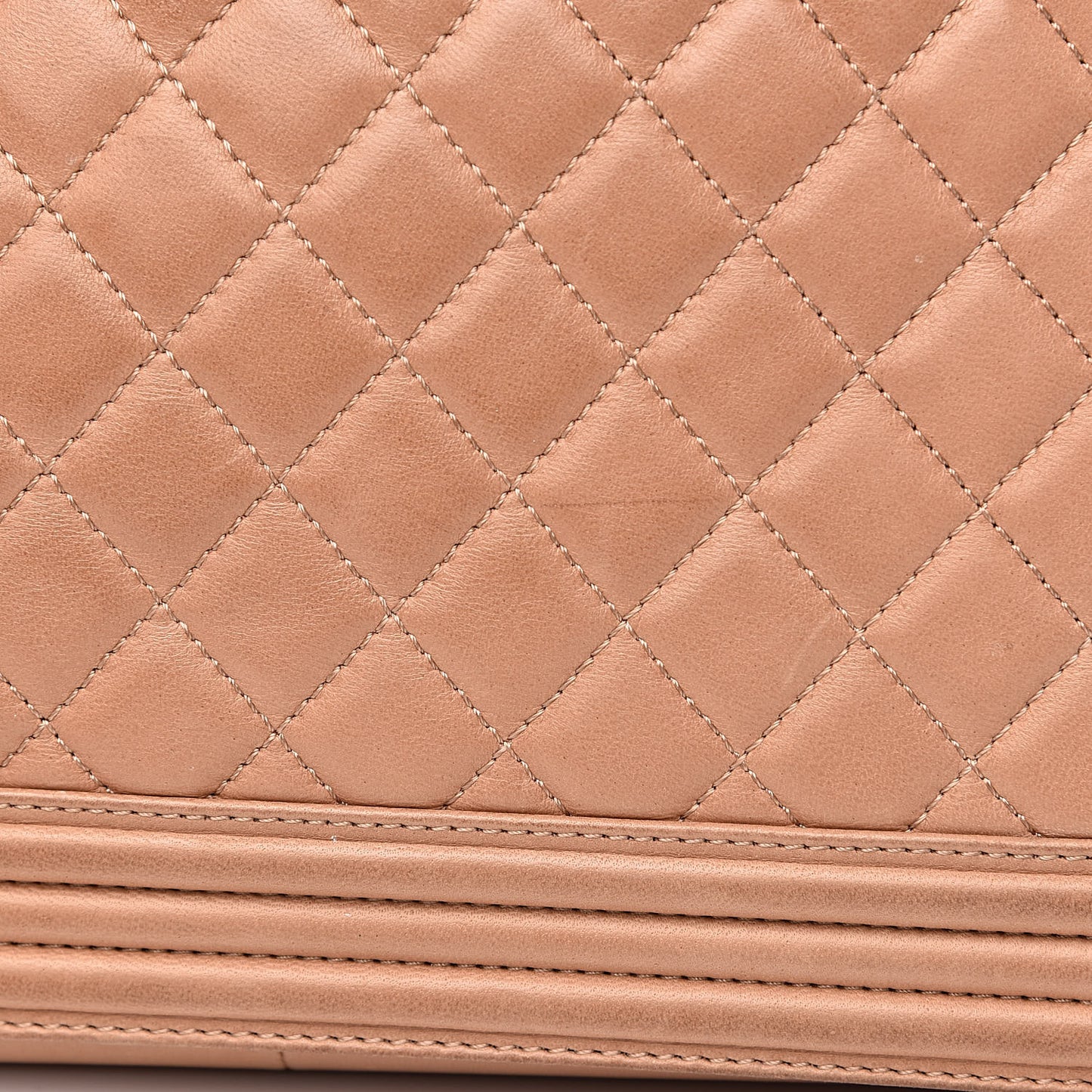 Lambskin Quilted Large Boy Flap Dark Beige
