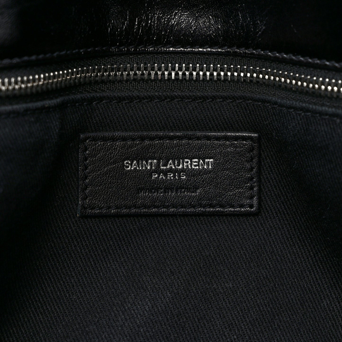 Cracked Shiny Calfskin Medium Souple Sac De Jour Duffle Black