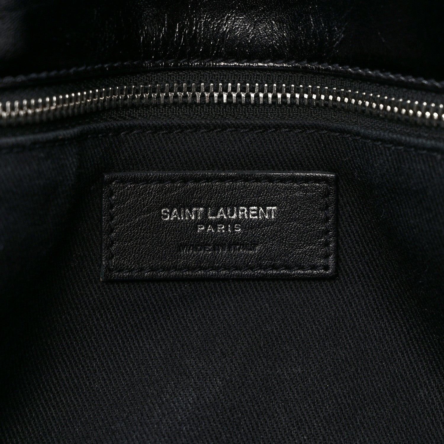 Saint Laurent Cracked Shiny Calfskin Medium Souple Sac De Jour Duffle Black 6 of 10