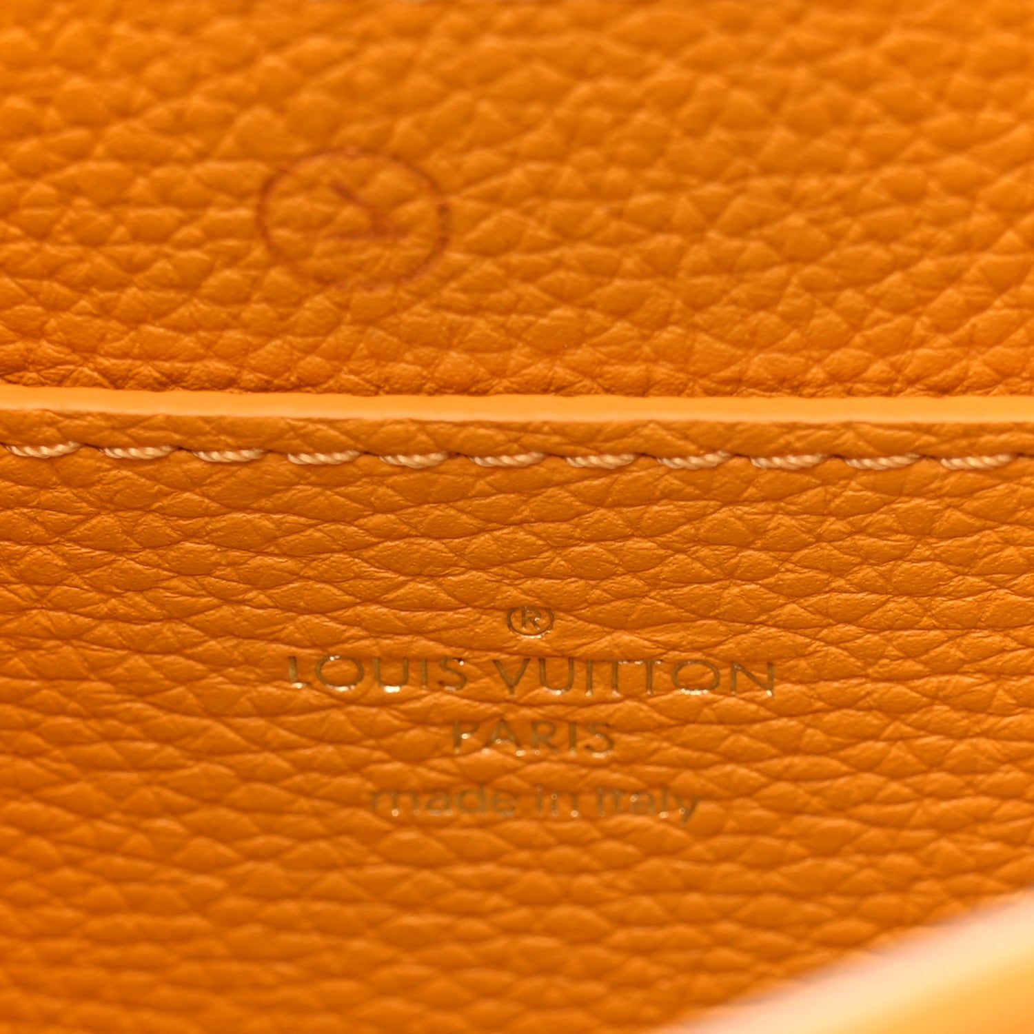 Louis Vuitton Grained Calfskin LV Pont 9 Soft PM Sunbeam 6 of 10