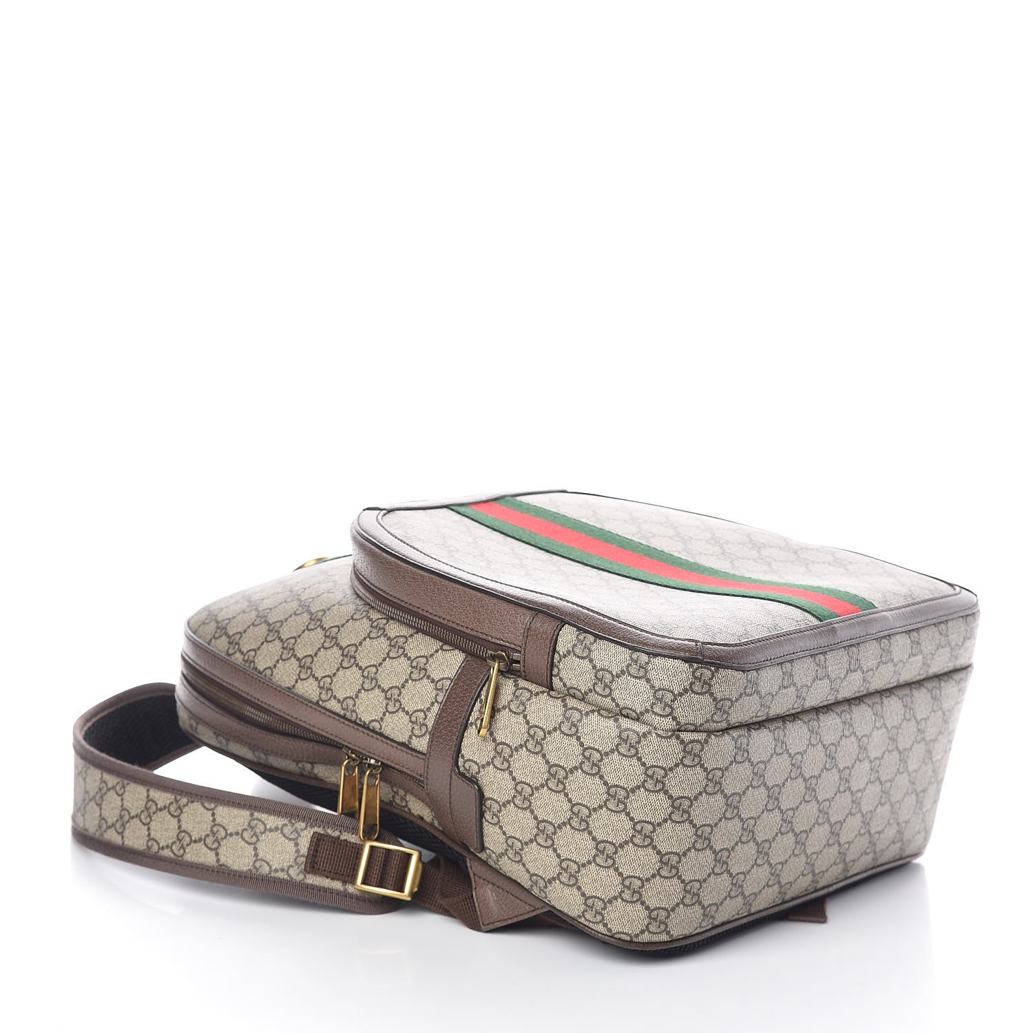 Gucci GG Supreme Monogram Medium Ophidia Day Backpack Brown 4 of 10