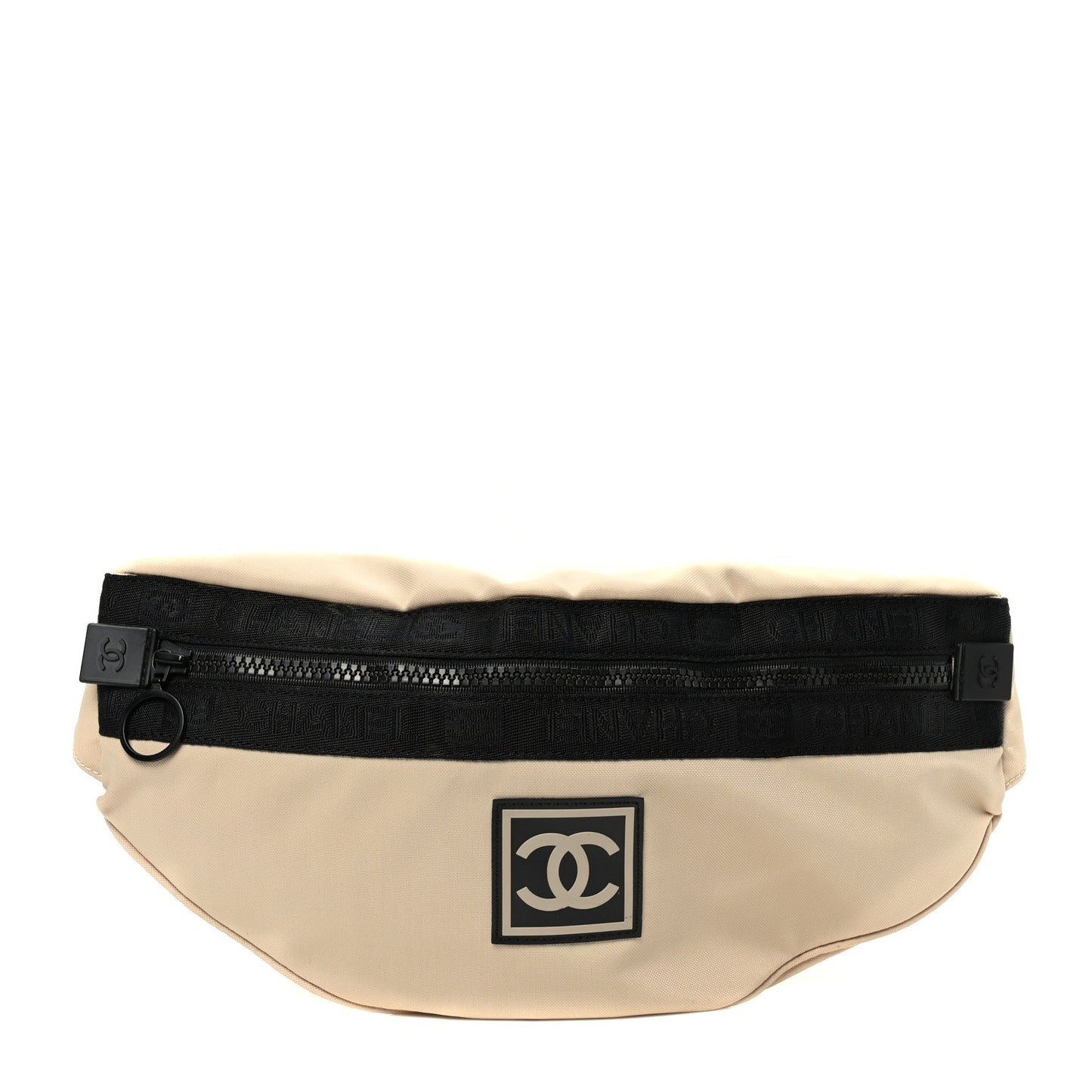 Nylon Sport Waist Bag Beige