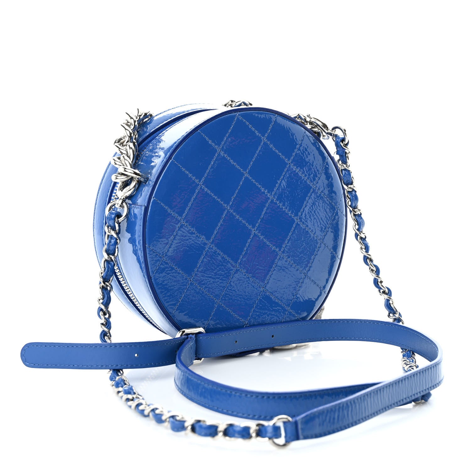Chanel Patent Round As Earth Evening Bag Blue 3 of 10