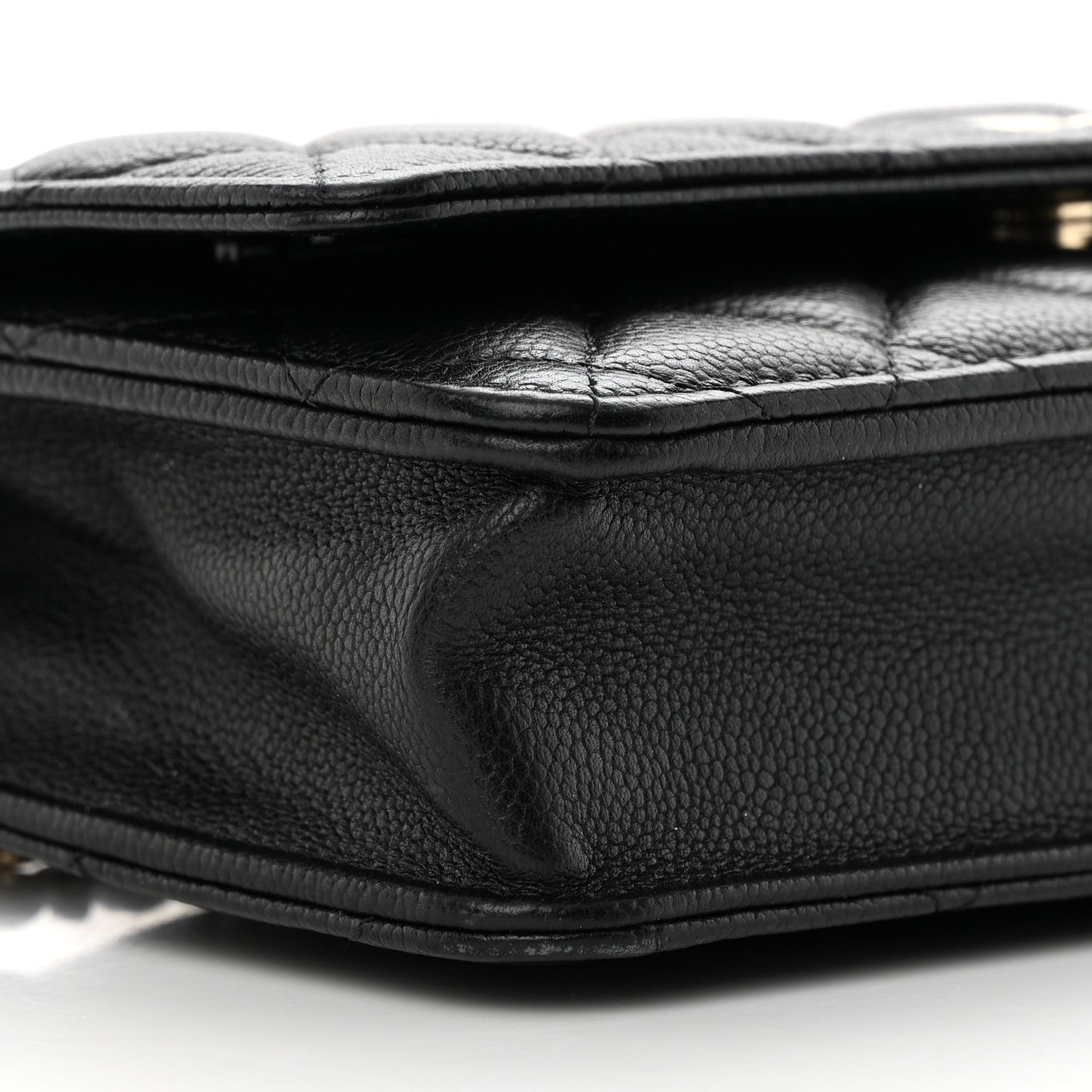 Chanel Caviar Quilted Tiny CC Wallet on Chain WOC Black 10 of 12