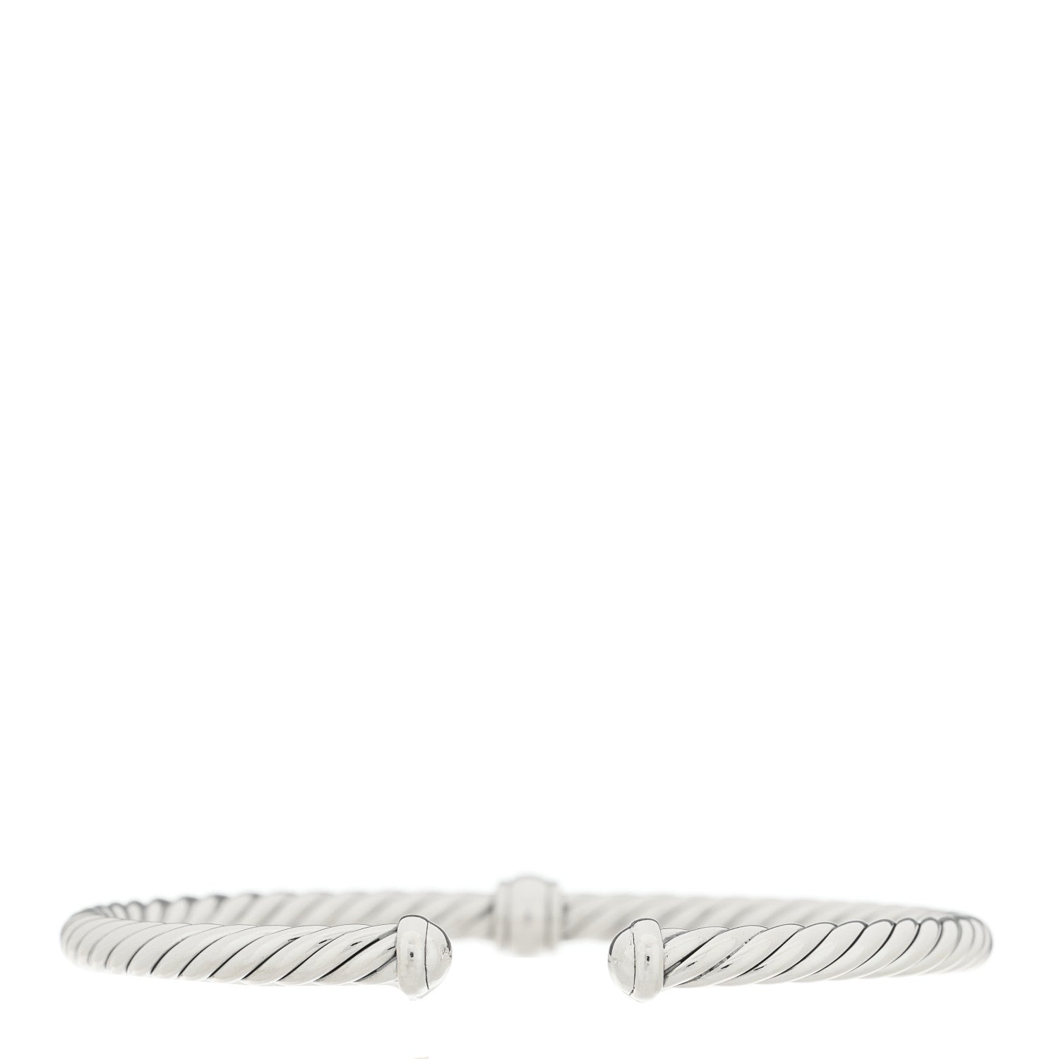 David Yurman Sterling Silver 14K Yellow Gold 4mm Station Cable Bracelet 2 of 3