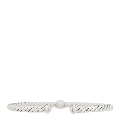 David Yurman Sterling Silver 14K Yellow Gold 4mm Station Cable Bracelet 2 of 3